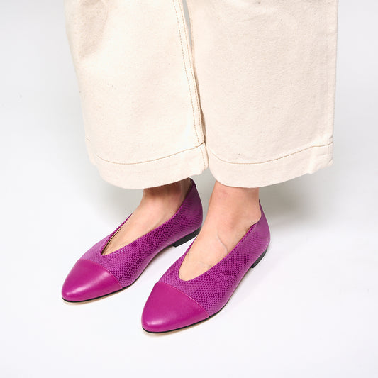 Glove Bicolor Electra Carmin Ante Berry